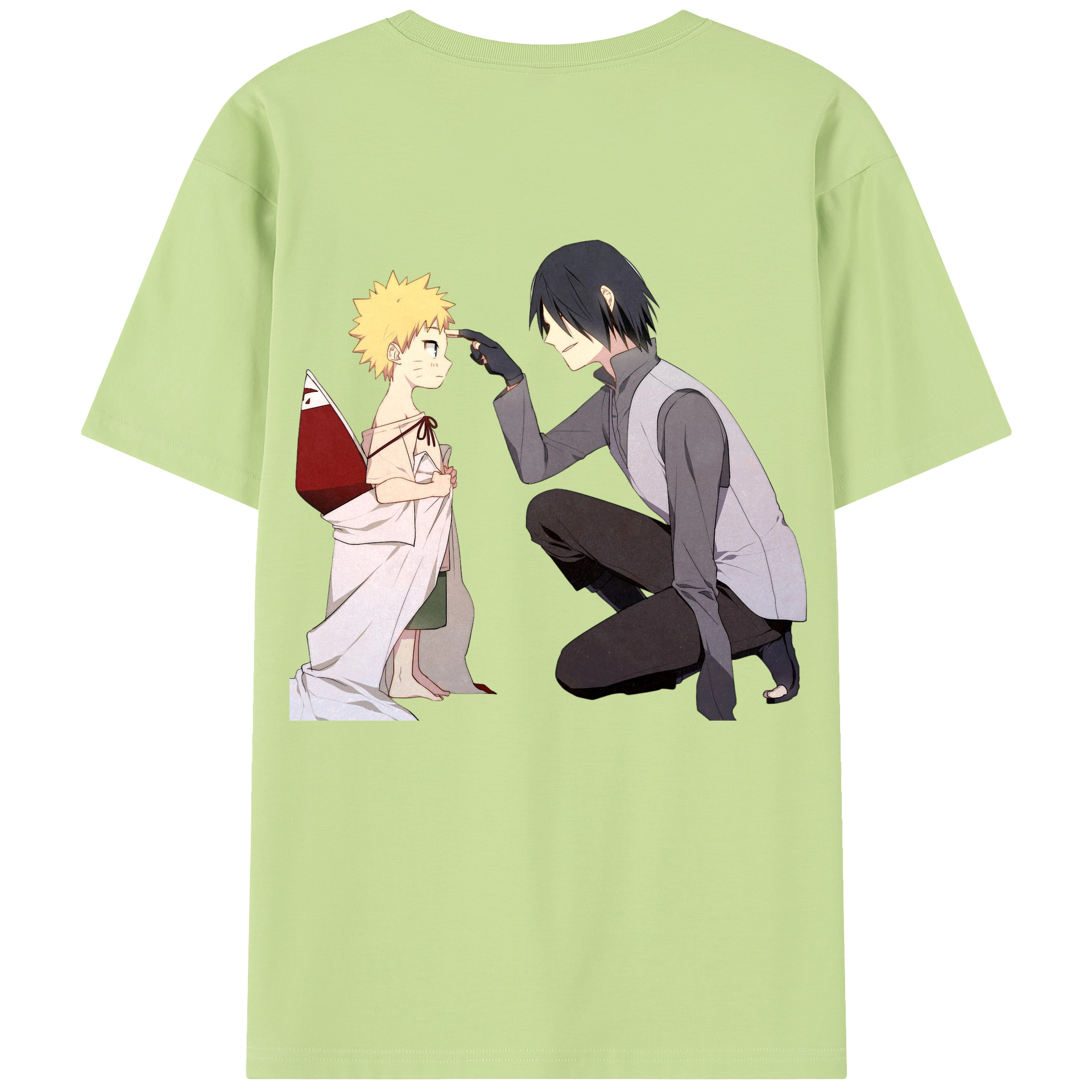 （画像用） NARUTO -ナルト- うちは サスケ Uchiha Sasuke 綿100％半袖Tシャツ（背面プリント）